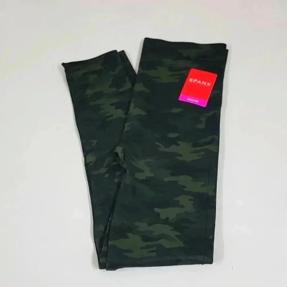 Spanx Seamless Green Camo Leggings